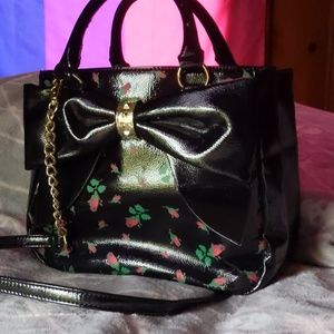 Betsey Johnson rose print purse